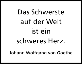 Traueranzeige von Das Schwerste auf der Welt von Hildesheimer Allgemeine Zeitung