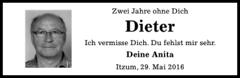 Traueranzeige von Dieter  von Hildesheimer Allgemeine Zeitung