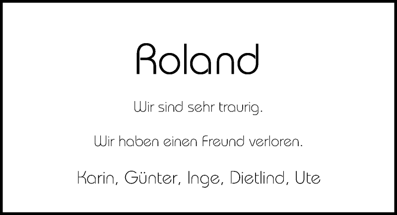  Traueranzeige für Roland Fenske vom 01.12.2018 aus Hildesheimer Allgemeine Zeitung