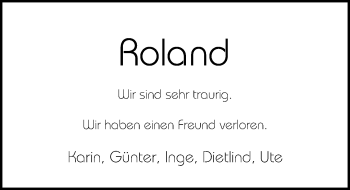 Traueranzeige von Roland Fenske von Hildesheimer Allgemeine Zeitung