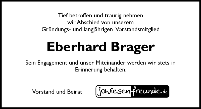  Traueranzeige für Eberhard Brager vom 07.12.2019 aus Hildesheimer Allgemeine Zeitung