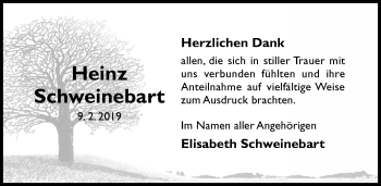 Traueranzeige von Heinz Schweinebart von Hildesheimer Allgemeine Zeitung