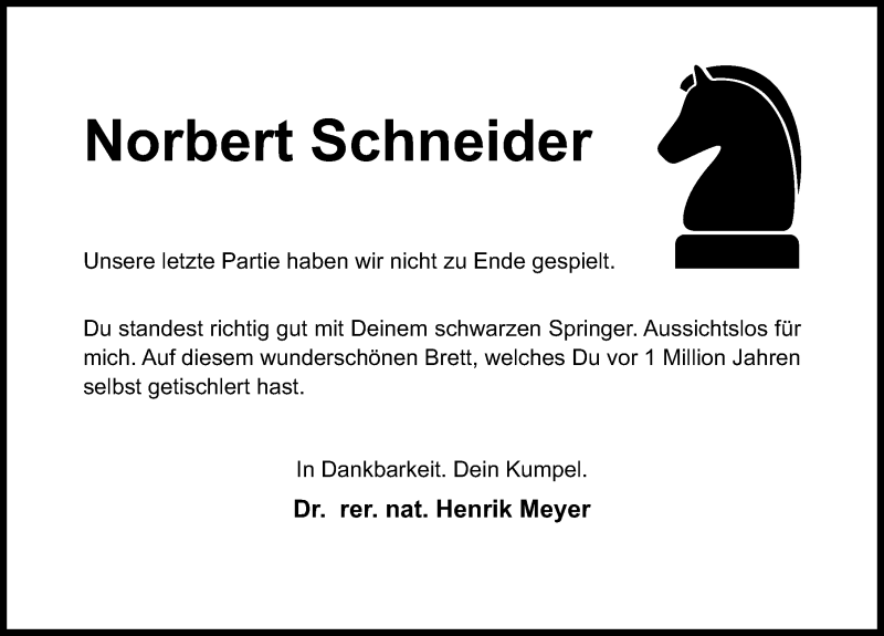  Traueranzeige für Norbert Schneider vom 13.06.2019 aus Hildesheimer Allgemeine Zeitung