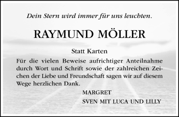 Traueranzeige von Raymund Möller von Hildesheimer Allgemeine Zeitung