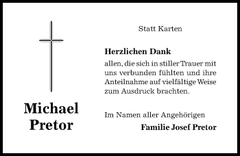 Traueranzeige von Michael Pretor von Hildesheimer Allgemeine Zeitung