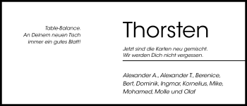 Traueranzeige von Thorsten Muck 