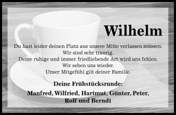 Traueranzeige von Wilhelm Weber von Hildesheimer Allgemeine Zeitung