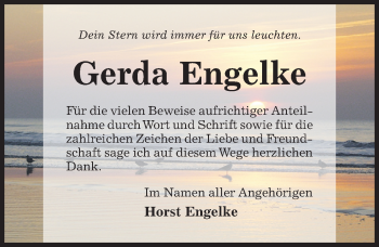 Traueranzeige von Gerda Engelke von Hildesheimer Allgemeine Zeitung