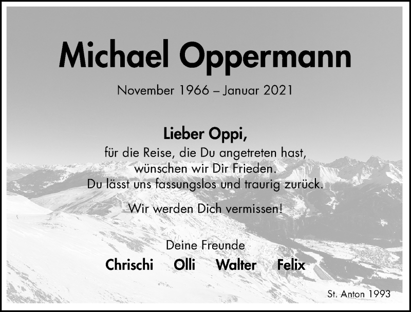  Traueranzeige für Michael Oppermann vom 30.01.2021 aus Hildesheimer Allgemeine Zeitung