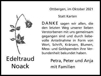 Traueranzeige von Edeltraud Noack von Hildesheimer Allgemeine Zeitung