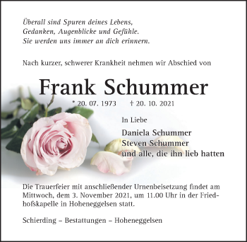 Traueranzeige von Frank Schummer von Hildesheimer Allgemeine Zeitung