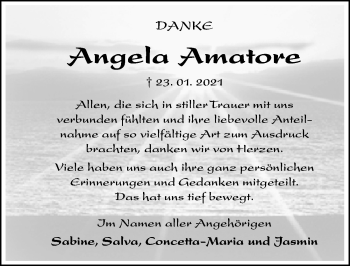 Traueranzeige von Angela Amatore von Hildesheimer Allgemeine Zeitung