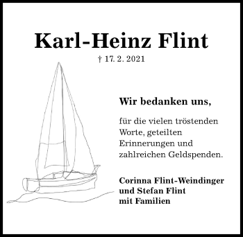 Traueranzeige von Karl-Heinz Flint von Hildesheimer Allgemeine Zeitung