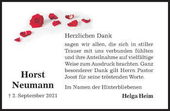 Traueranzeige von Horst Neumann von Hildesheimer Allgemeine Zeitung