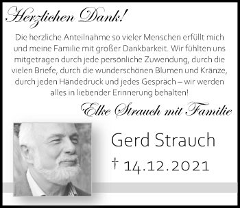 Traueranzeige von Gerd Strauch von Hildesheimer Allgemeine Zeitung
