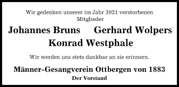 Traueranzeige von Gerhard Wolpers von Hildesheimer Allgemeine Zeitung