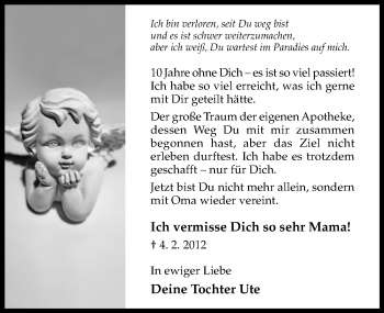 Traueranzeige von Mama  von Hildesheimer Allgemeine Zeitung