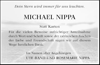 Traueranzeige von Michael Nippa von Hildesheimer Allgemeine Zeitung