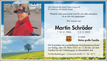 Traueranzeige von Martin Schröder von Hildesheimer Allgemeine Zeitung
