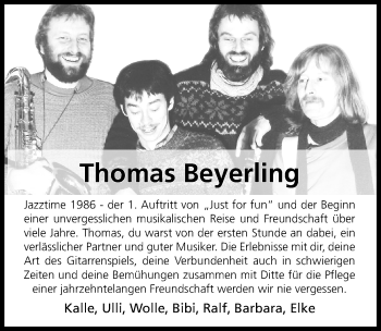 Traueranzeige von Thomas Beyerling von Hildesheimer Allgemeine Zeitung