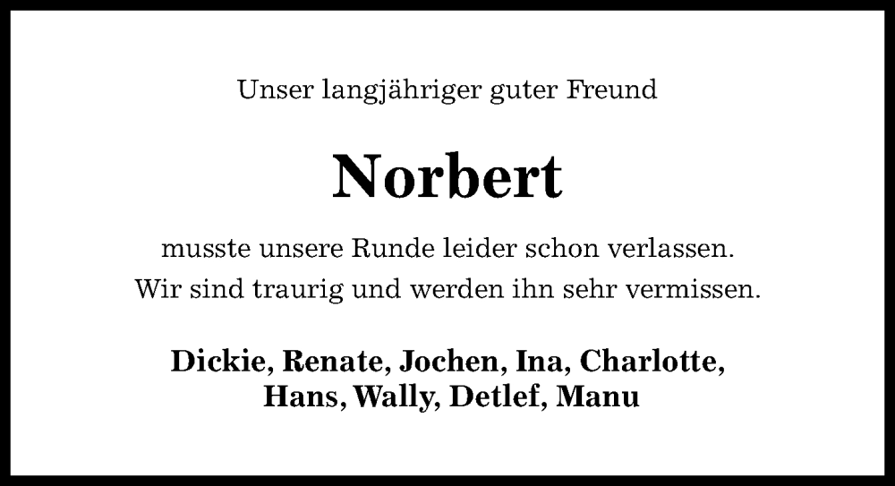  Traueranzeige für Norbert Aust vom 07.09.2022 aus Hildesheimer Allgemeine Zeitung