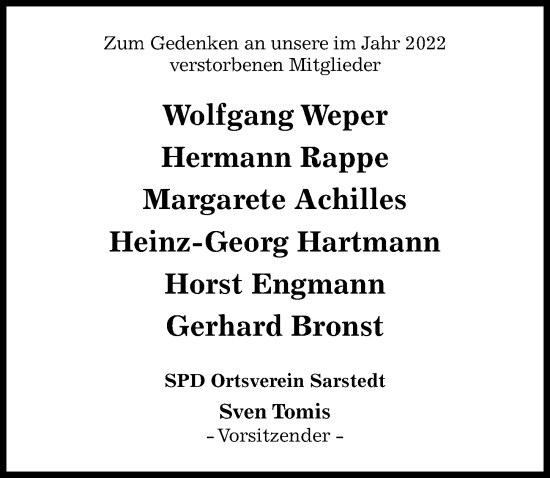 Traueranzeige von Gerhard Bronst von Hildesheimer Allgemeine Zeitung