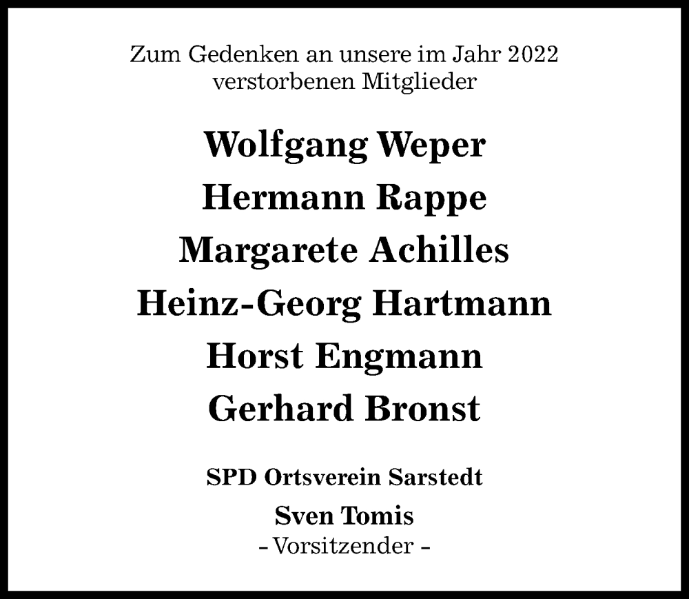  Traueranzeige für Hermann Rappe vom 06.01.2023 aus Hildesheimer Allgemeine Zeitung