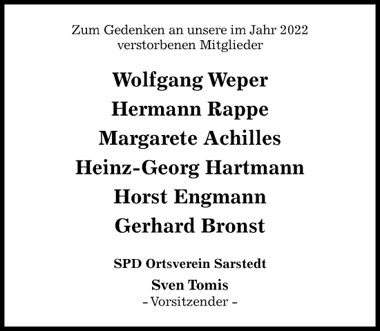 Traueranzeige von Hermann Rappe von Hildesheimer Allgemeine Zeitung