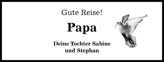 Traueranzeige von Papa  von Hildesheimer Allgemeine Zeitung