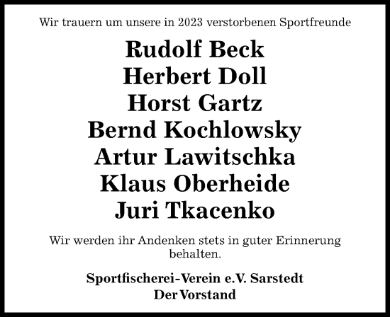 Traueranzeige von Rudolf Beck von Hildesheimer Allgemeine Zeitung