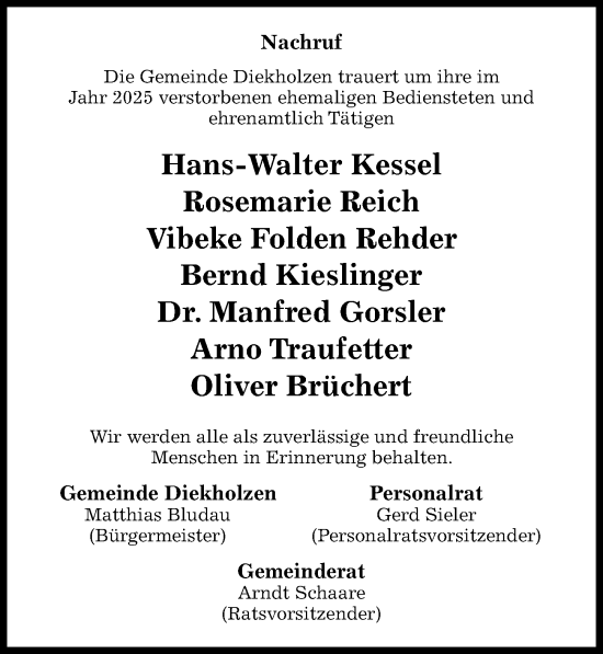 Traueranzeige von Bernd Kieslinger von Hildesheimer Allgemeine Zeitung