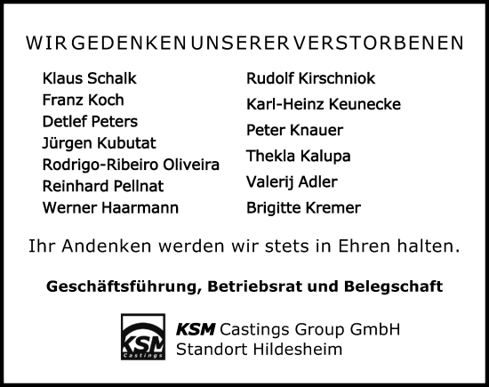 Traueranzeige von Detlef Peters von Hildesheimer Allgemeine Zeitung