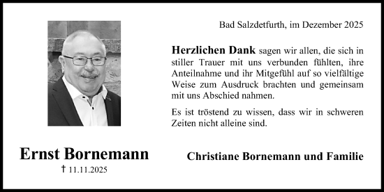 Traueranzeige von Ernst Bornemann von Hildesheimer Allgemeine Zeitung