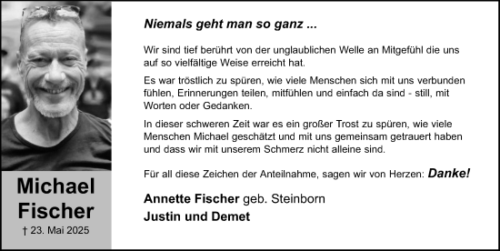 Traueranzeige von Michael Fischer von Hildesheimer Allgemeine Zeitung