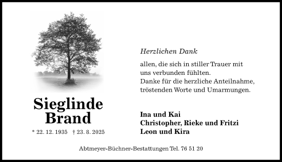 Traueranzeige von Christopher Brand von Hildesheimer Allgemeine Zeitung