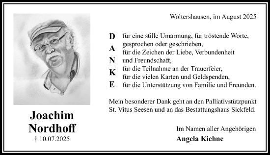 Traueranzeige von Joachim Nordhoff von Hildesheimer Allgemeine Zeitung